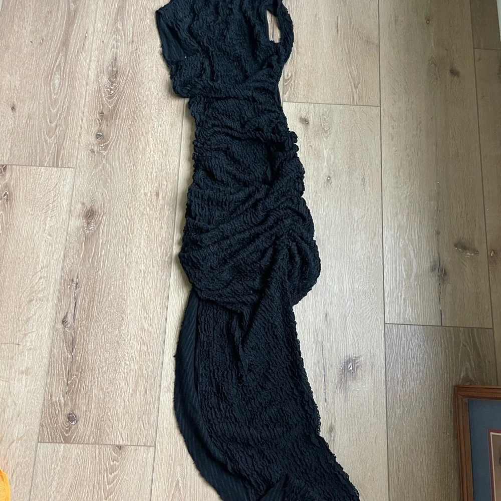 Babyboo Stretchy Black Midi Dress - Picture 2 of 8